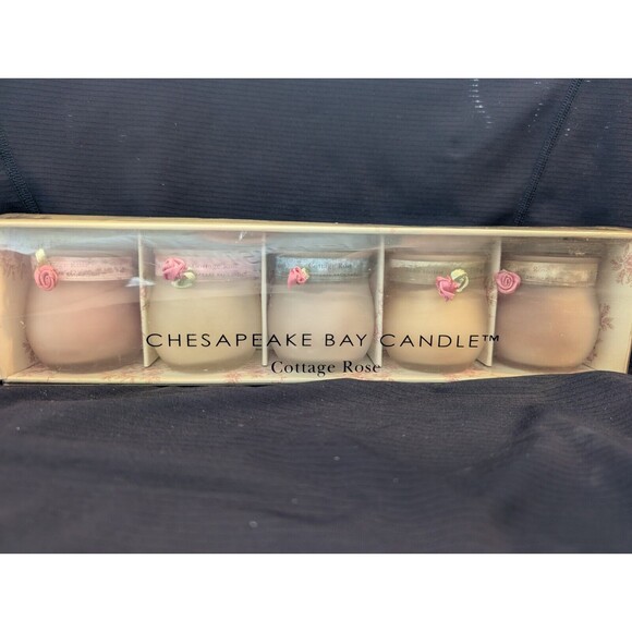 Set of 5 Chesapeake Bay Cottage Rose 2.5" x 2" w/Lid 2 Ounce Pot Belly Jars - Picture 6 of 8
